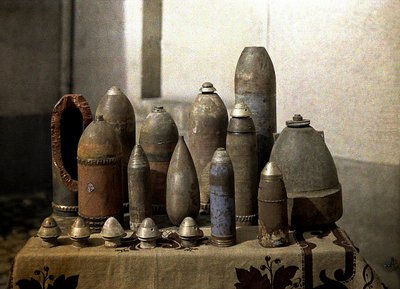 Collection of Unexploded German Shells, Reims, Marne, France, 1917 by Fernand Cuville